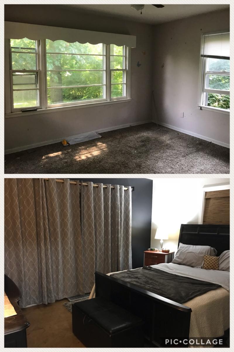 Back Bedroom B4 & After